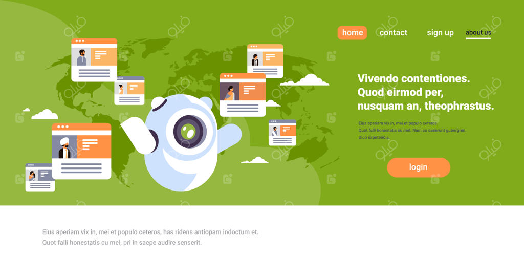 بنر ارتباط جهانی: چت‌بات ربات برای گفتگو با مردم هند آنلاین