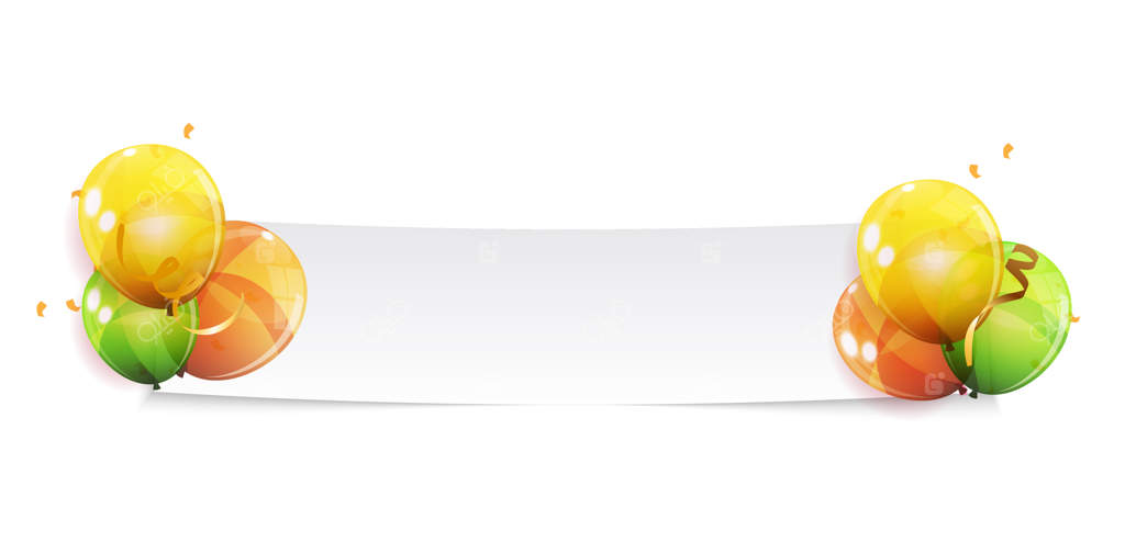 بنر براق بادکنکی رنگارنگ