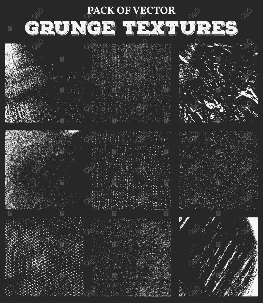 مجموعه پس‌زمینه و بافت قاب‌های انتزاعی گرانج و کثیف