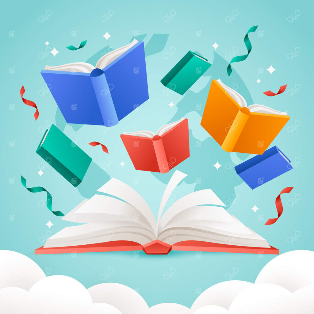 ترکیب کارتون روز جهانی کتاب