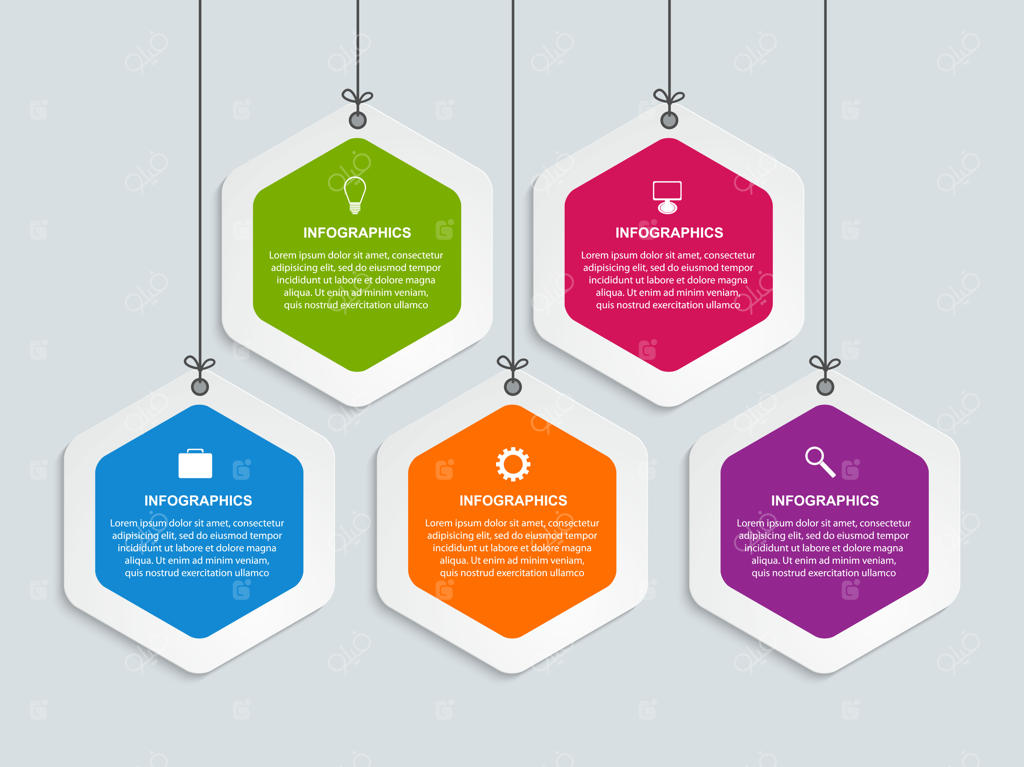 پترن طراحی اینفوگرافیک زمان‌بندی گزینه‌ها