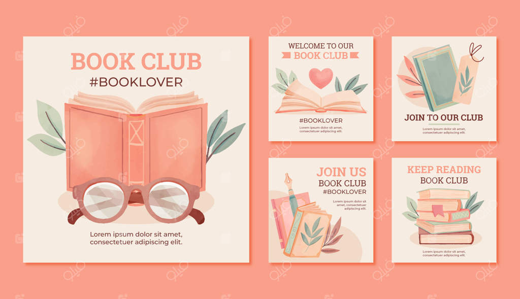 مجموعه پست‌های اینستاگرام باشگاه کتابخوانی ادبیات