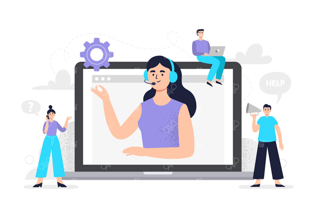 افراد در حال تماس با پشتیبانی در طراحی تخت