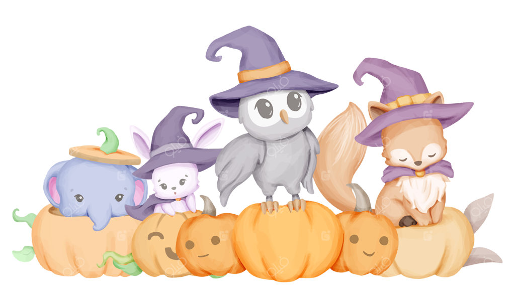 حیوانات بامزه در جشن هالووین