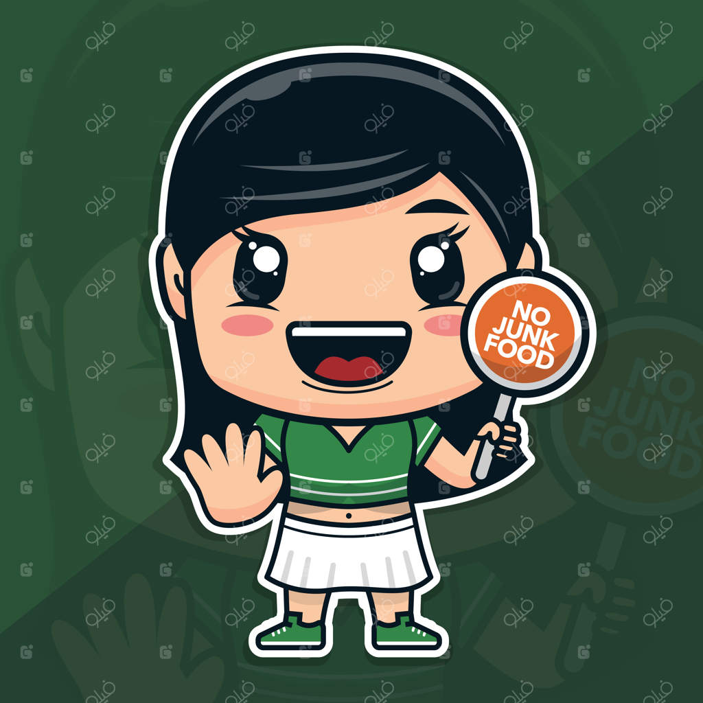 دختر بامزه با تابلو در دست