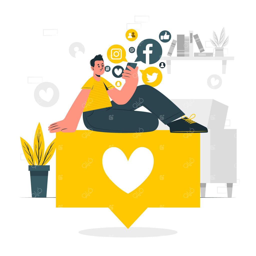 تصویرسازی مفهوم شبکه‌های اجتماعی