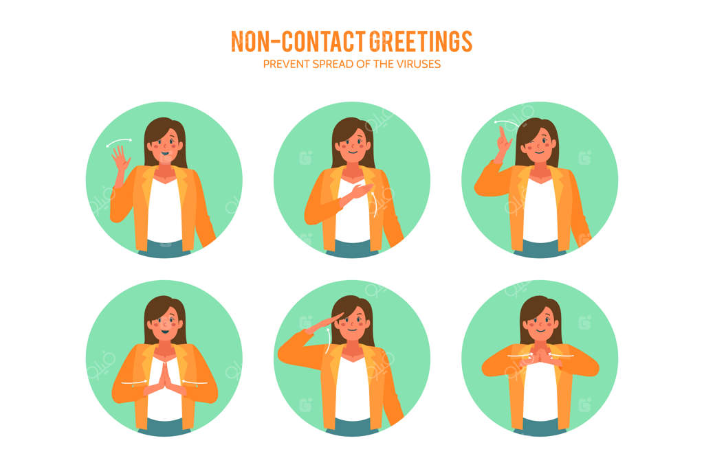 ایده‌هایی برای سلام و احوال‌پرسی بدون تماس فیزیکی