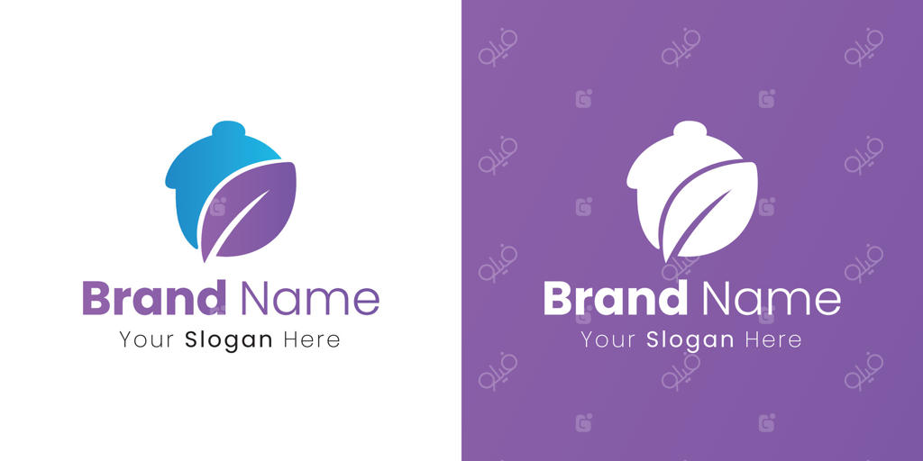 طراحی لوگوی با تصویر بلوط و برگ برای هویت برندی با الهام از طبیعت