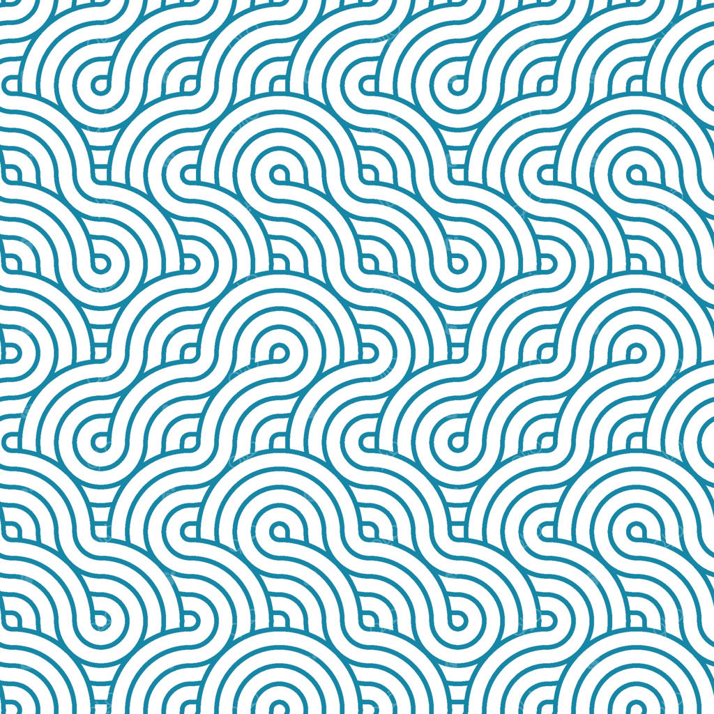 بافت راه راه آبی و سفید. پترن امواج سبک ژاپنی، بی‌وقفه. چاپ برای پارچه، منسوجات پوشاک، کاغذ کادو. گرافیک مینیمالیستی شرقی.