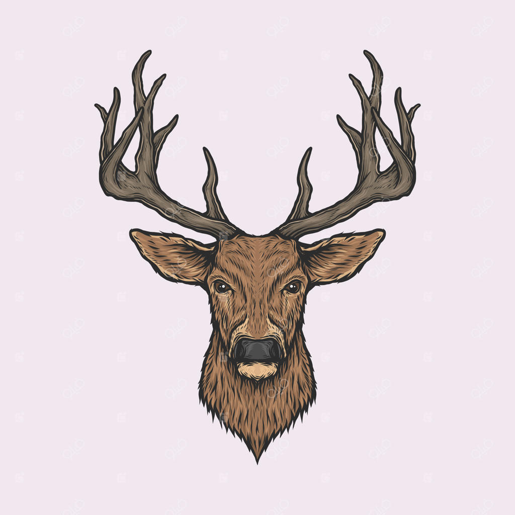 سر گوزن دست‌کشیده وینتیج