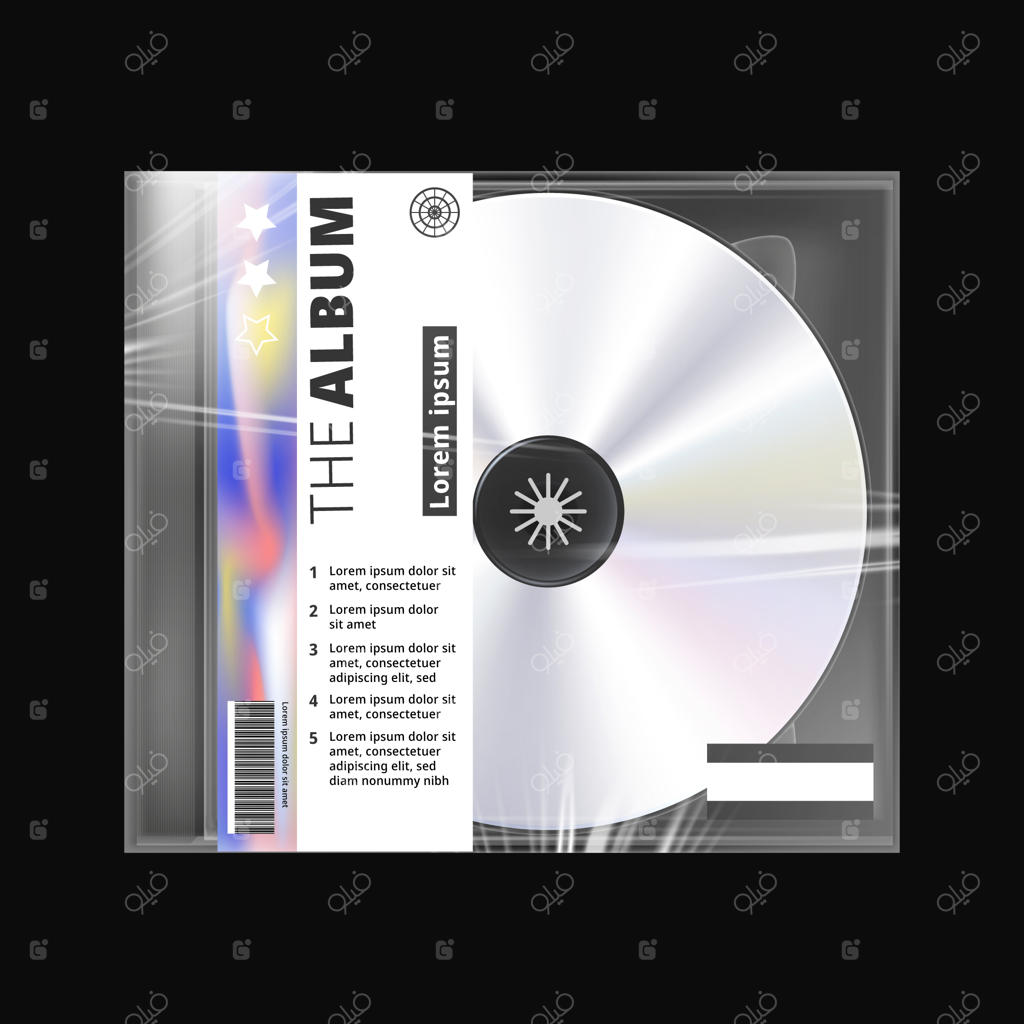 طراحی کاور آلبوم با بافت پلاستیک واقعی