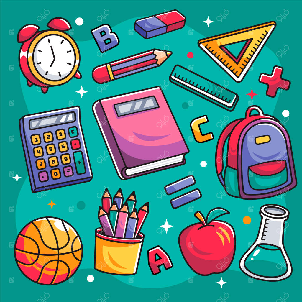 مجموعه عناصر طراحی برای فصل بازگشت به مدرسه