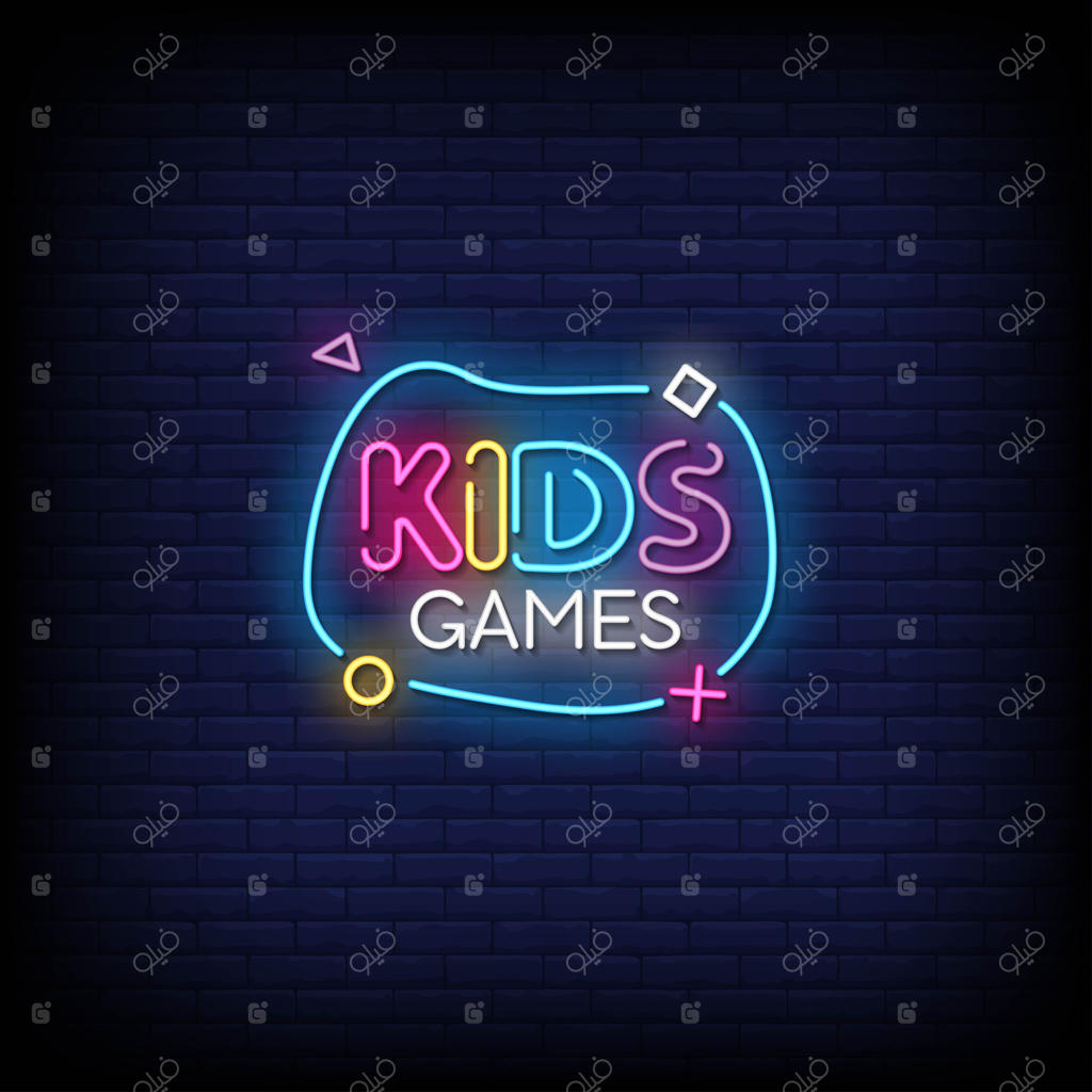 متن به سبک نئون برای بازی‌های کودکان