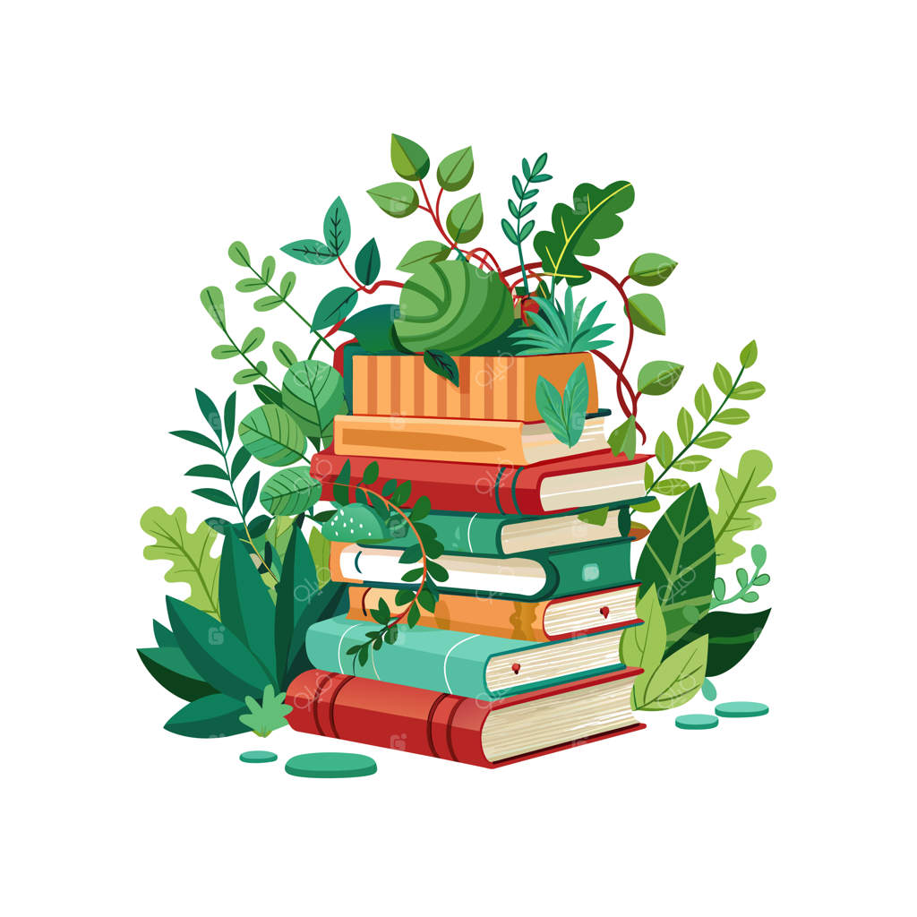 مفهوم تصویر برداری از پشته کتاب‌ها