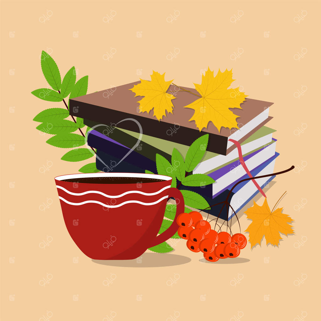 پاییز دنج: کتاب‌های روی‌هم، نوشیدنی گرم و برگ‌ها