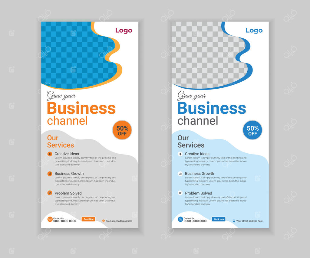 قالب طراحی بروشور تجاری یا کارت تبلیغاتی شرکتی