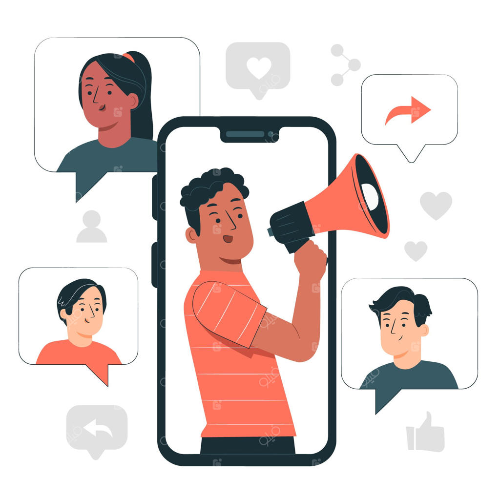 تصویرسازی مفهوم معرفی دوستان