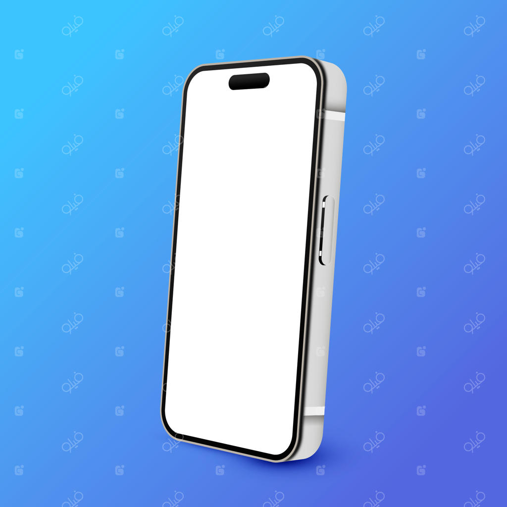 تصویرسازی طرح مفهومی گوشی هوشمند با گرادیانت رنگی