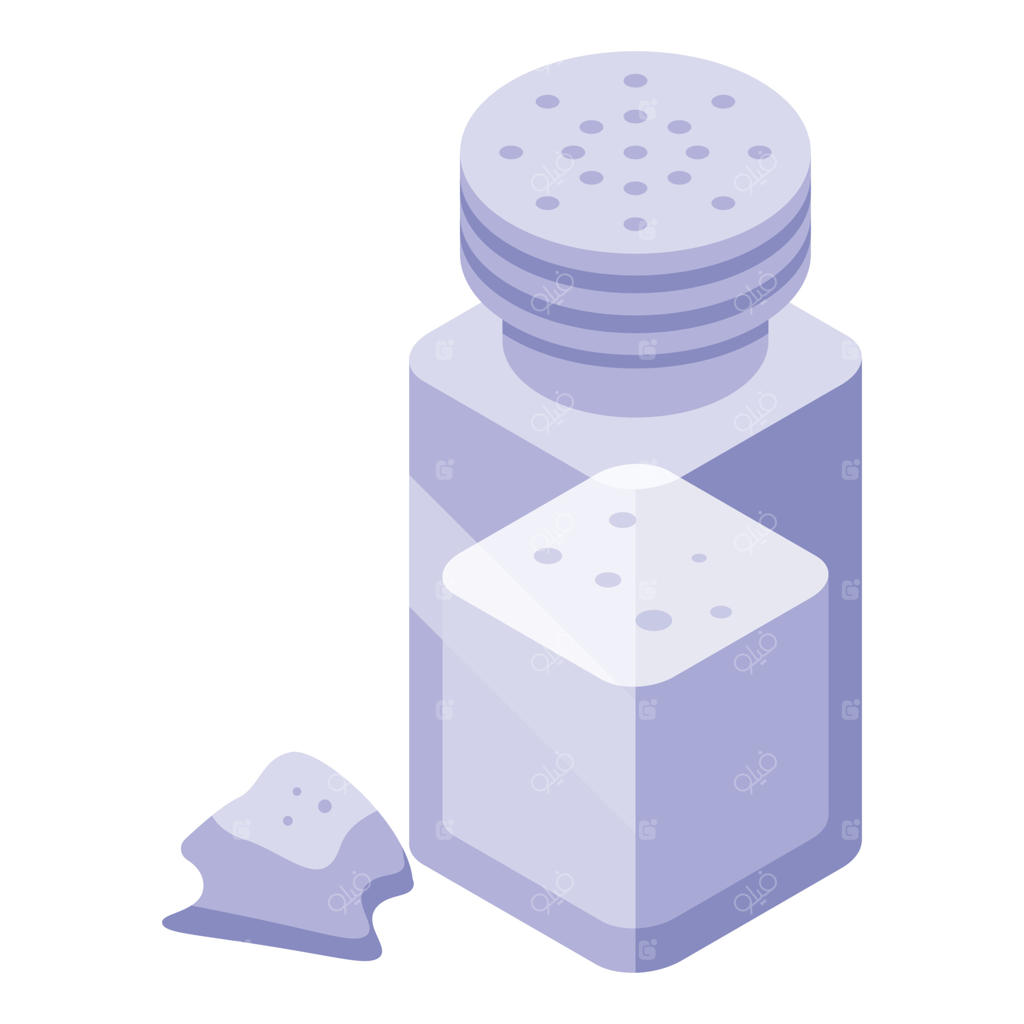 آیکون نمک دریایی به صورت ایزومتریک: غذای اسپانیایی