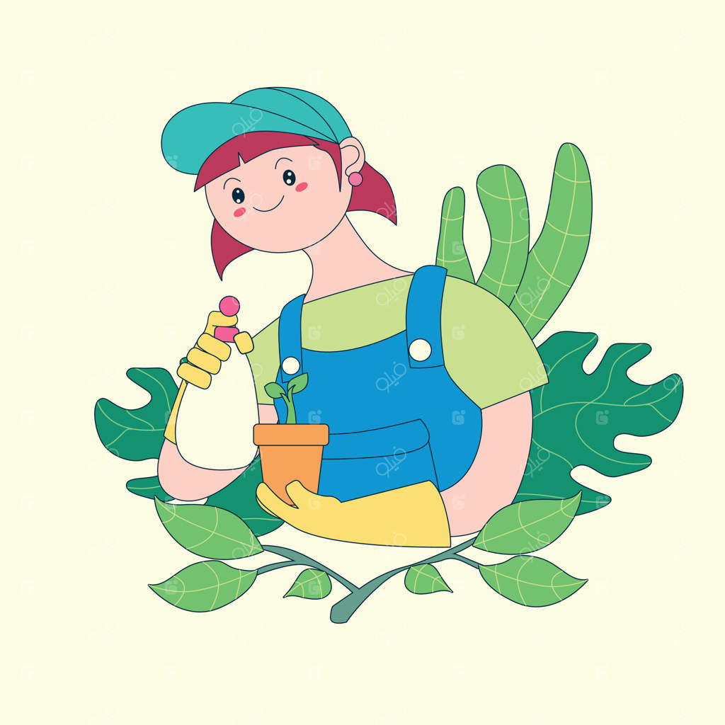 زندگی دوستدار محیط زیست: دختری در حال آب دادن به گیاهان