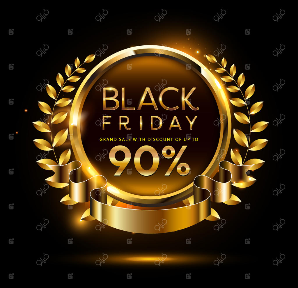 بنر فروش جمعه سیاه - تصویرسازی.