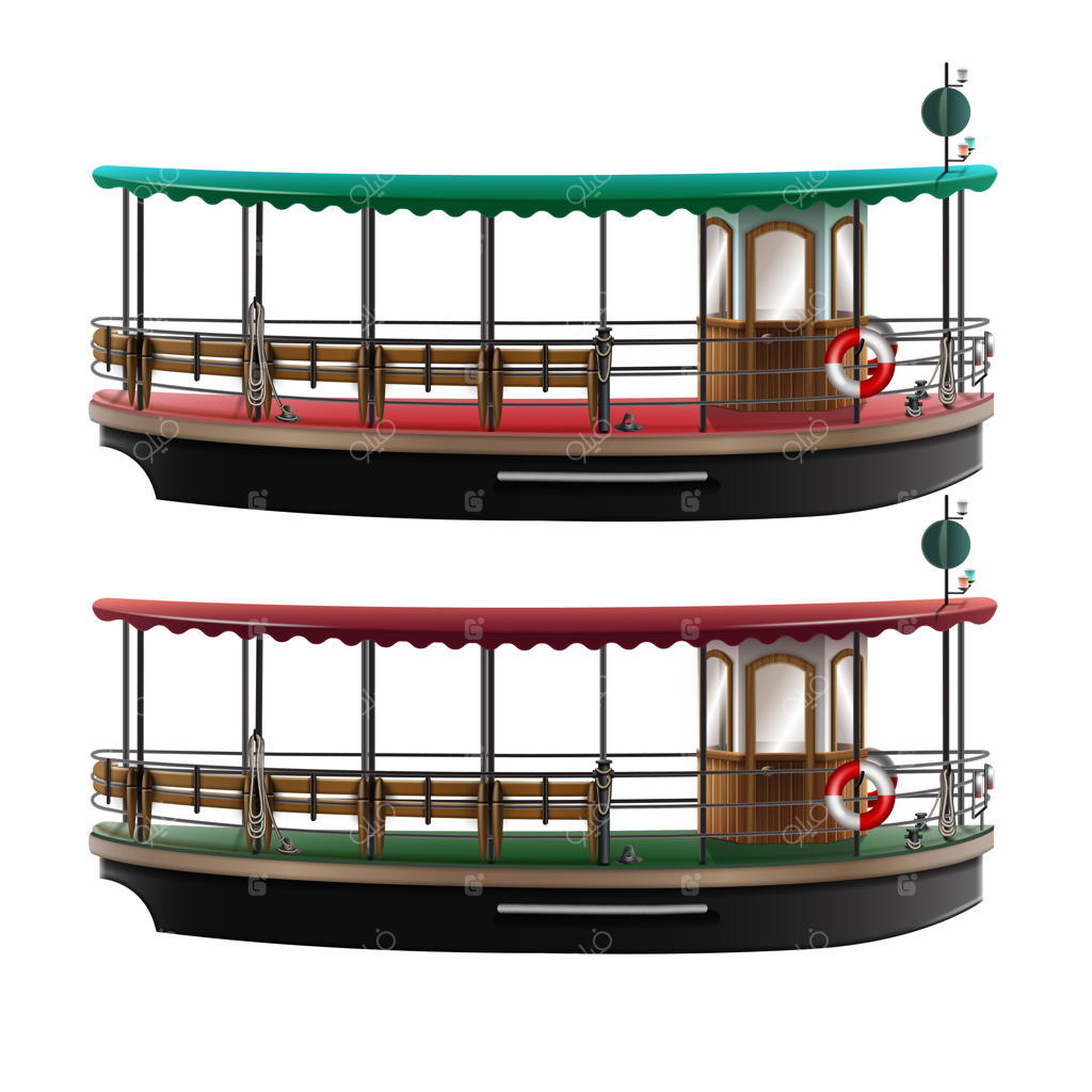 دو اتوبوس آبی با طراحی کلاسیک