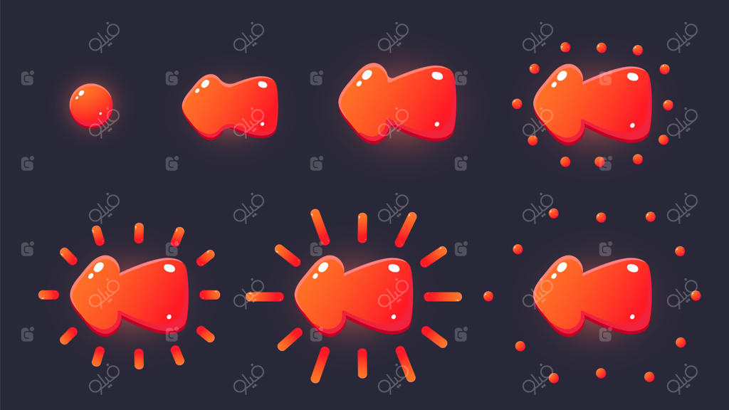 انیمیشن کلیک: مراحل انیمیشن نشانگر در رابط کاربری بازی و عناصر گرافیکی