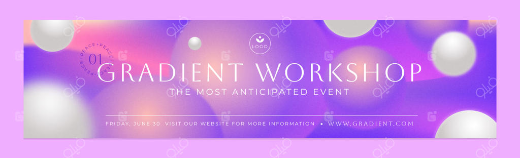 بنر کسب و کار گرادیان برای لینکدین