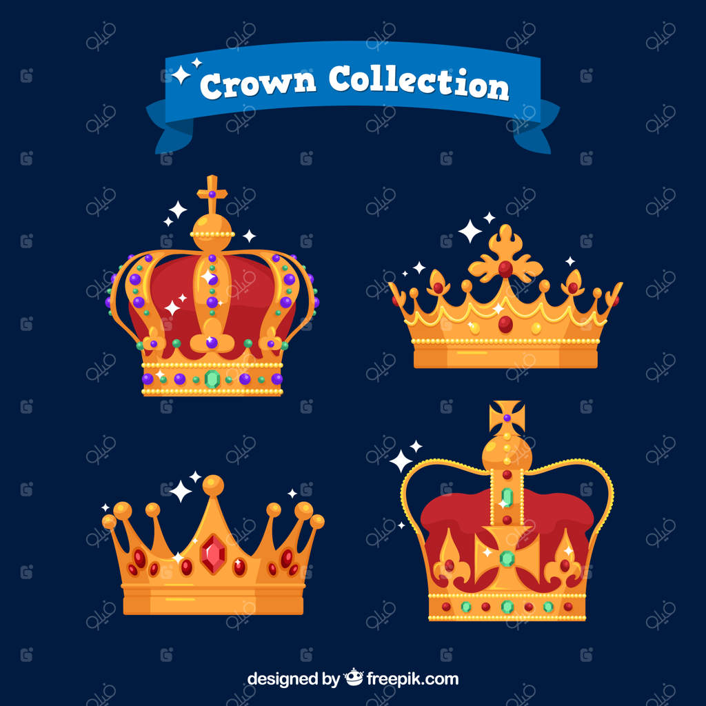 چهار تاج طلایی شیک با نگین های الماس