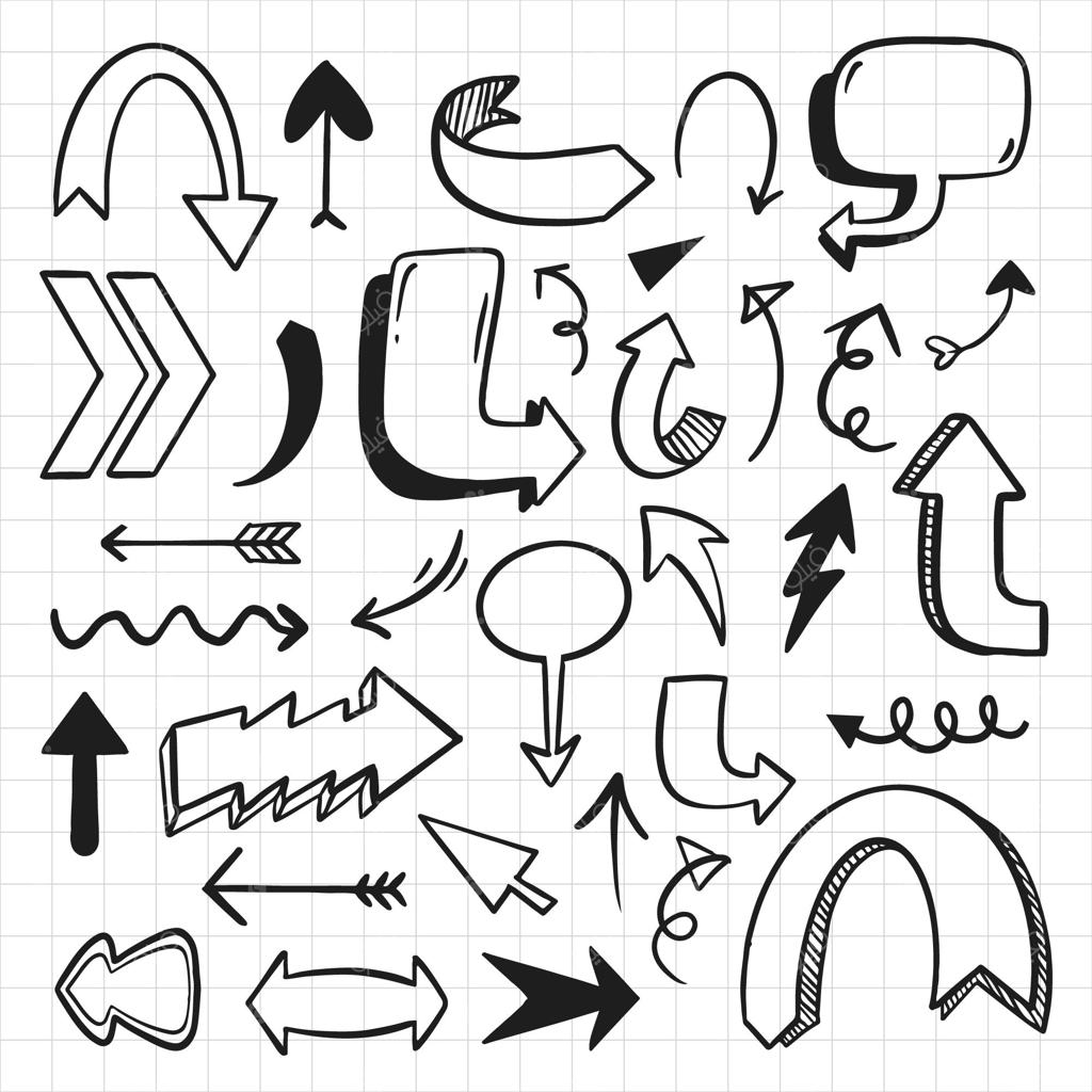 مجموعه‌ای از فلش‌های به سبک کارتونی