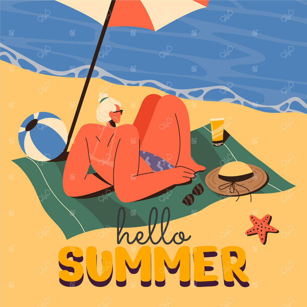 تصویرسازی تخت تابستانی