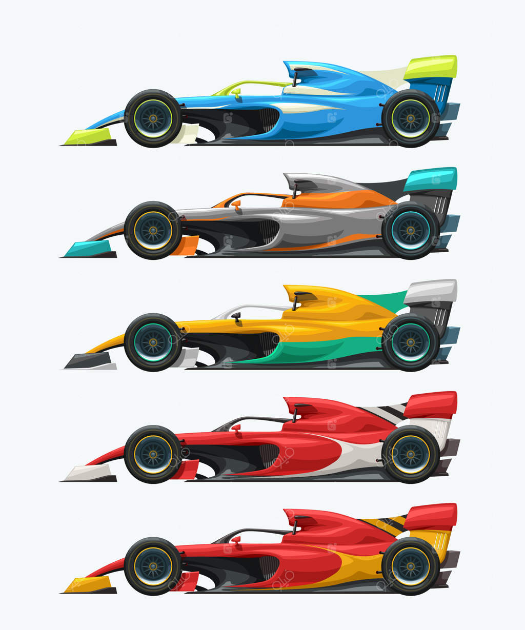 نمای کناری فرمول یک
