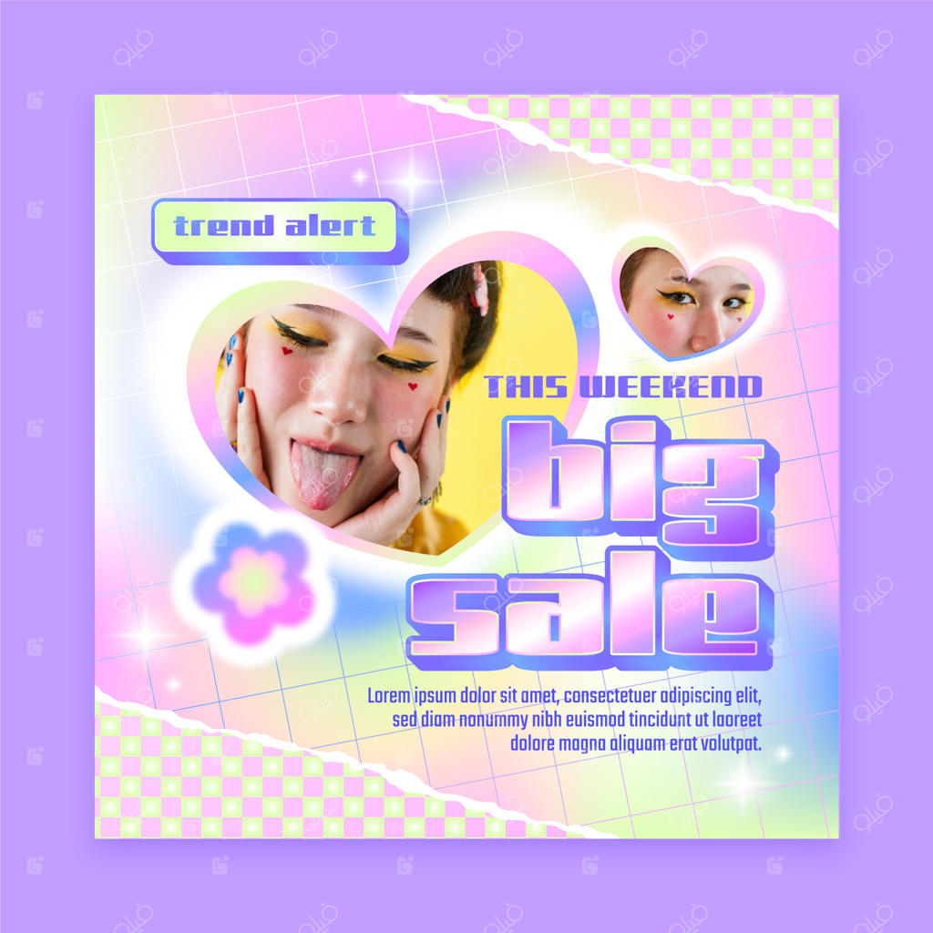 بنر مربعی گرادینت مات