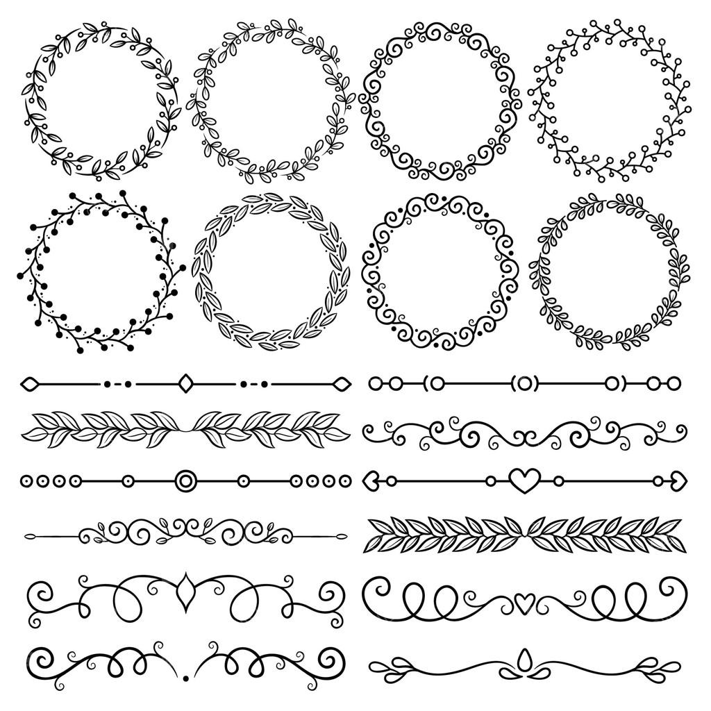 مجموعه‌ای از عناصر زینتی شیک