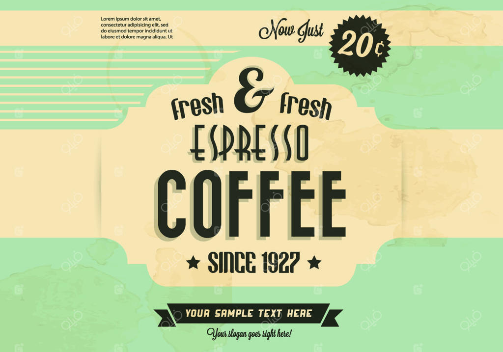 وکتور قهوه تازه و معطر