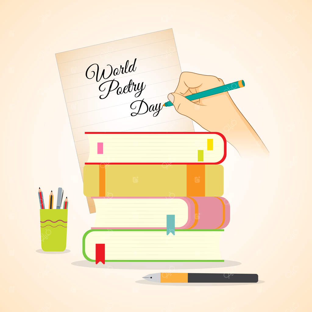 طرح قالب شبکه اجتماعی برای روز جهانی شعر - تصویرسازی وکتور
