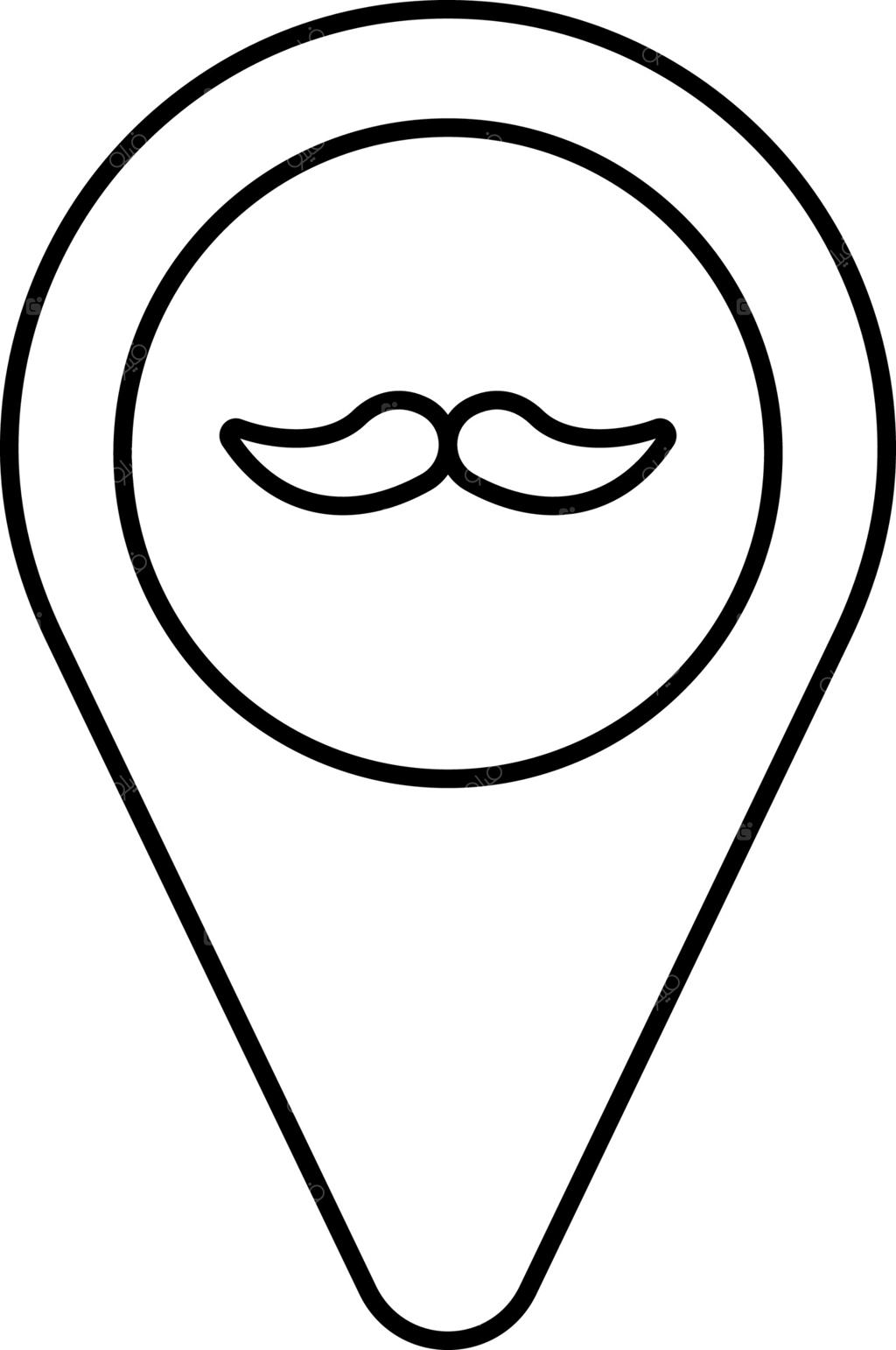 آیکون مکان آرایشگاه با خط سیاه.