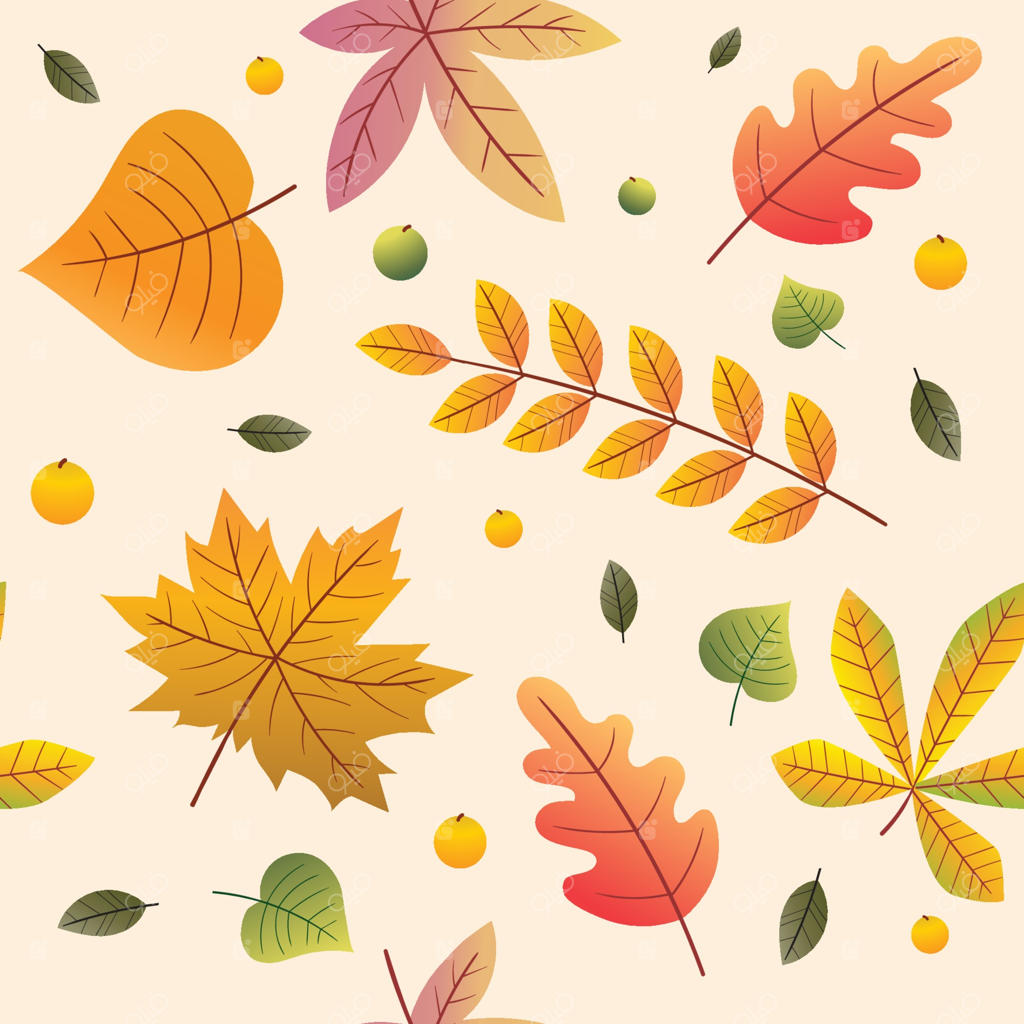 پترن یکپارچه برگ‌های پاییزی