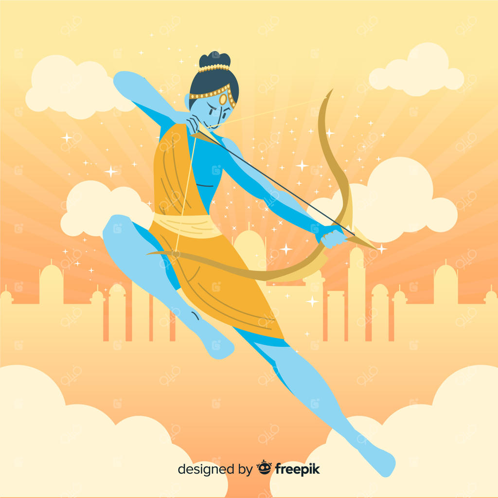 پروردگار راما با تیر و کمان