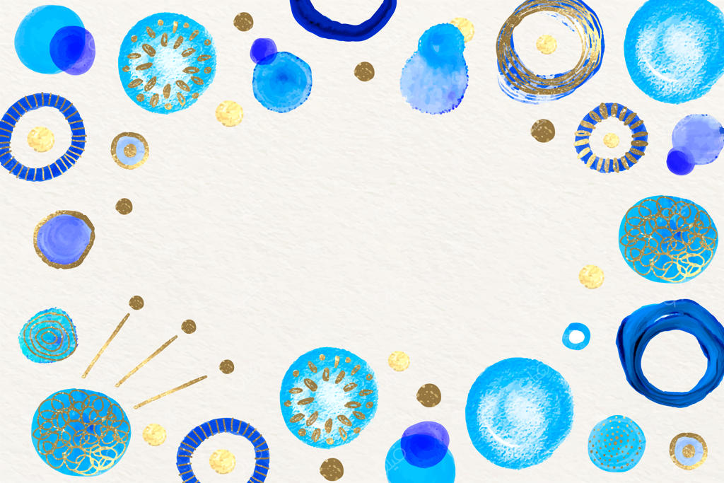 پس‌زمینه قاب نقطه‌های آبرنگی آبی