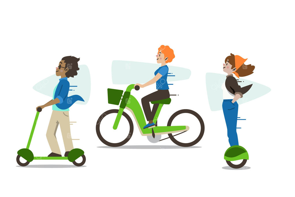 افرادی که از وسایل نقلیه الکتریکی استفاده می‌کنند