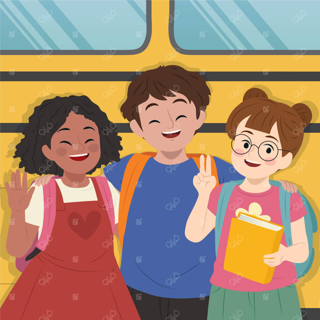 بازگشت به مدرسه - تصویرسازی دستی و ساده