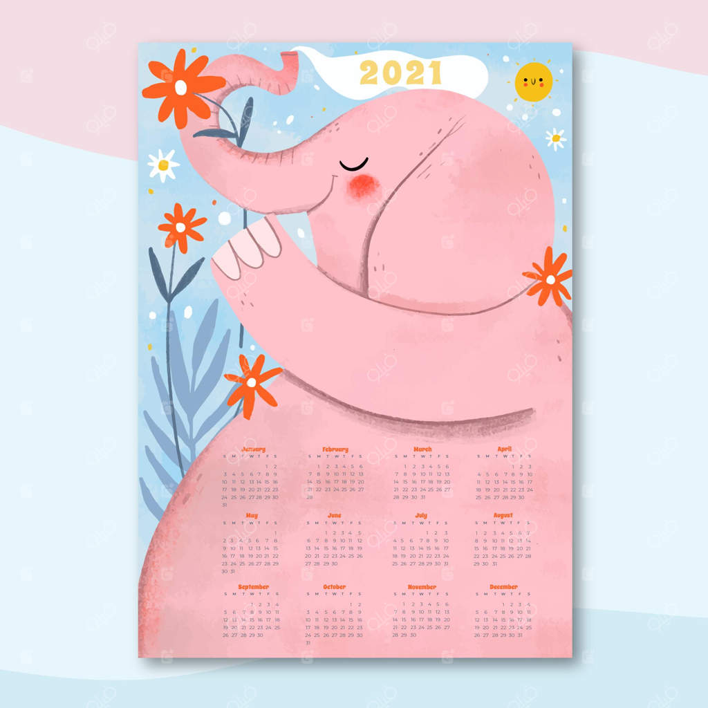 پترن تقویم دستی سال نو ۲۰۲۱