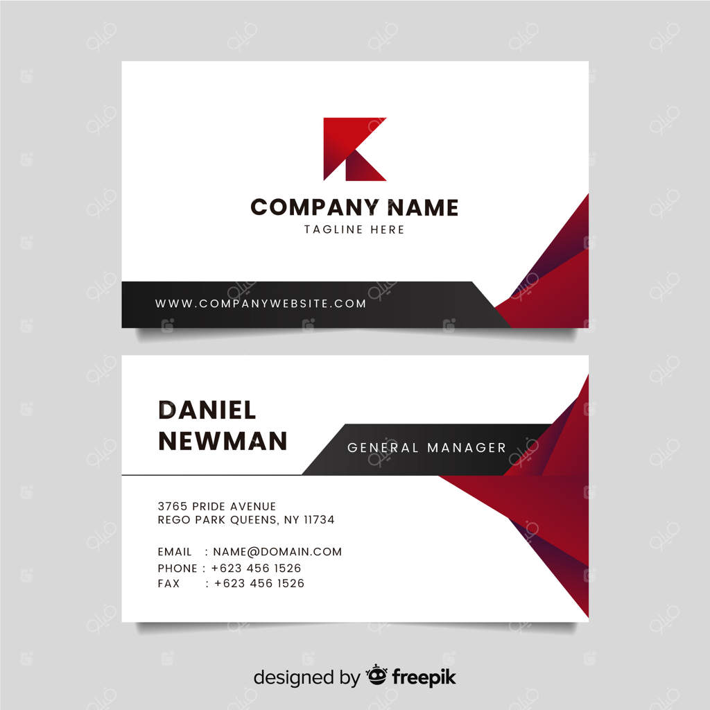 قالب کارت ویزیت تجاری ساده و مدرن