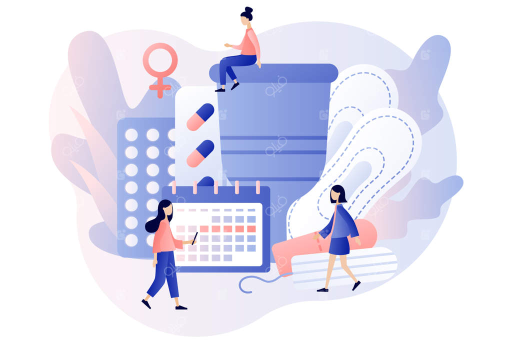 مفهوم دوره قاعدگی: محافظت و بهداشت زنان در دوران قاعدگی با استفاده از محصولات بهداشتی مخصوص زنان