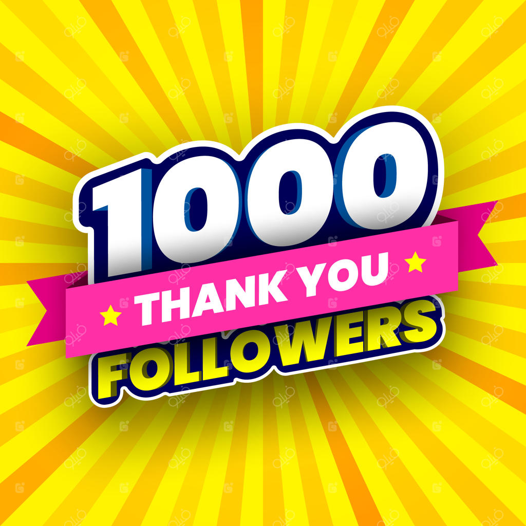 بنر رنگارنگ دنبال‌کنندگان با روبان صورتی