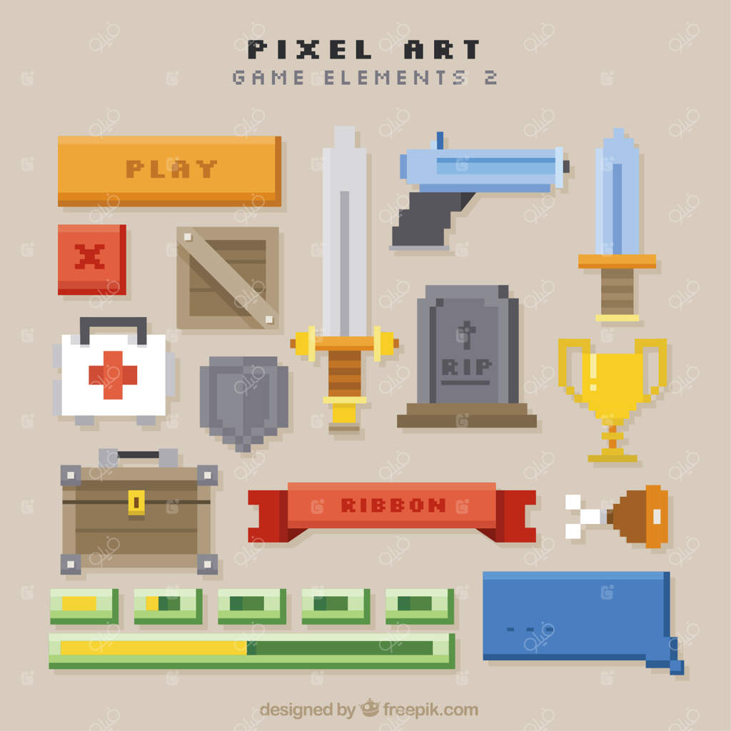 مجموعه‌ای از سلاح‌ها و تجهیزات بازی‌های ویدیویی