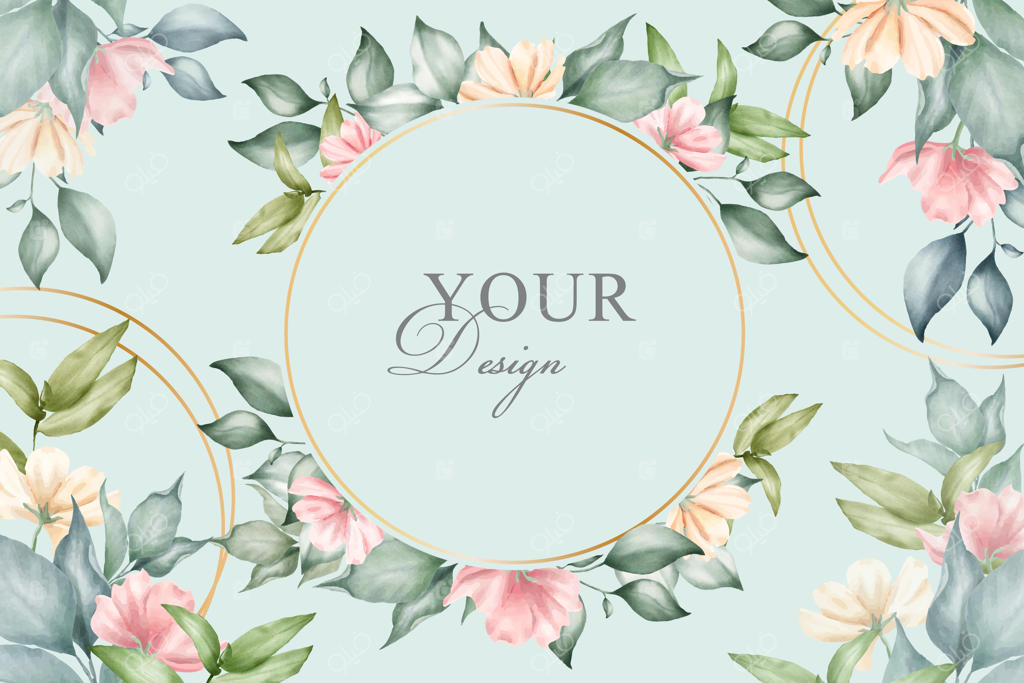 قالب پس‌زمینه گل‌آرایی قابل ویرایش