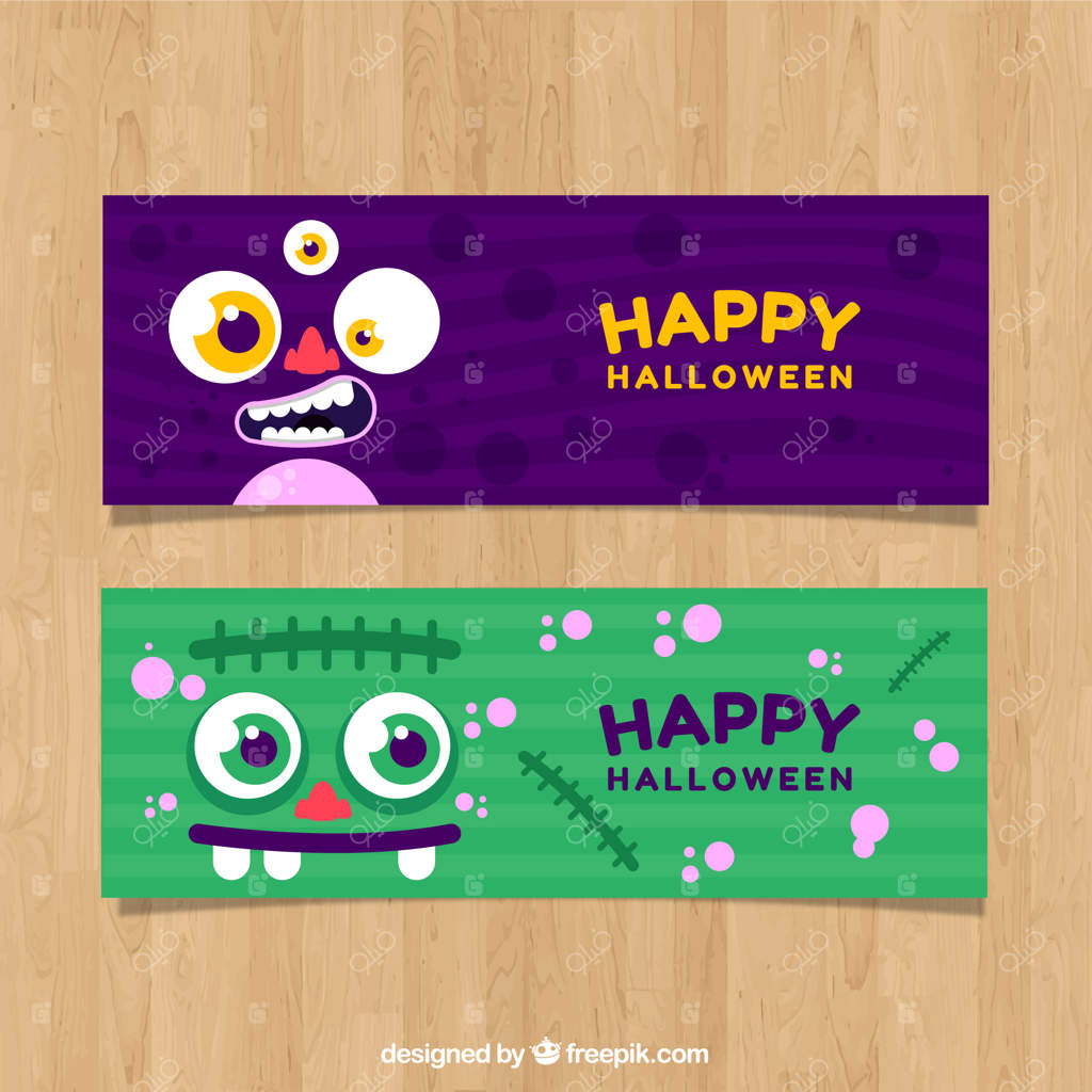بنرهای جذاب هالووین با شخصیت‌های خاص