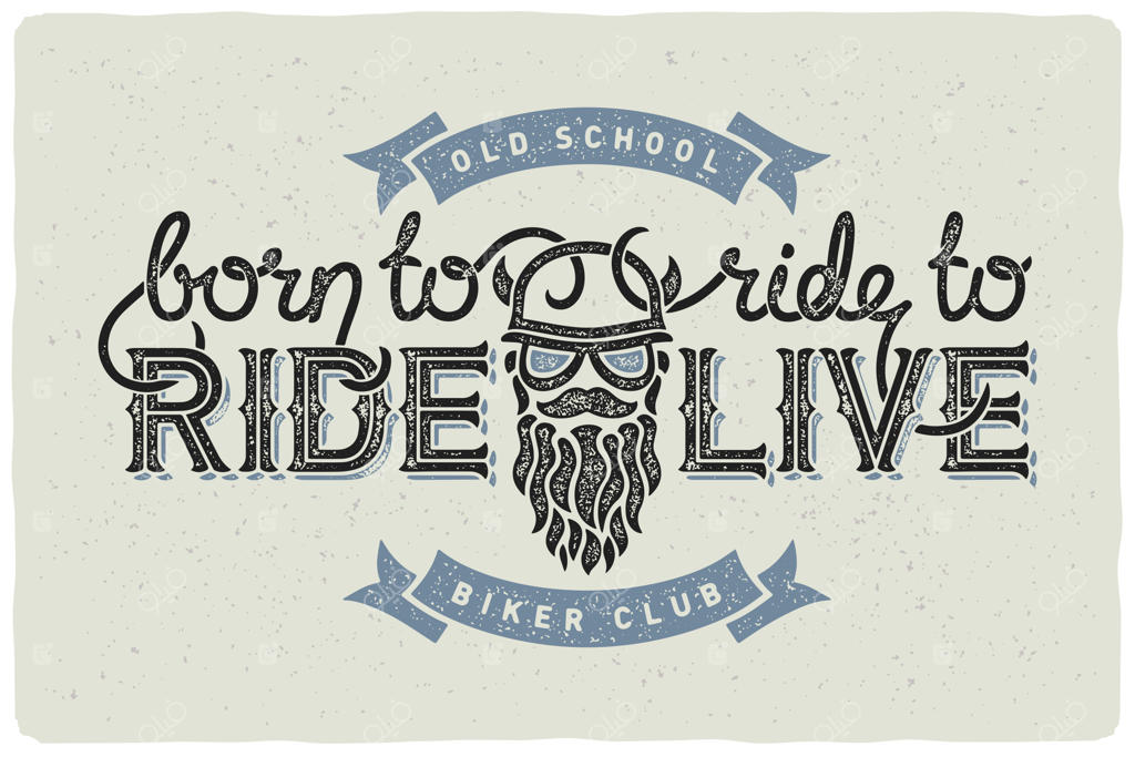 پوستر خوشنویسی با تصویر سر موتور سوار